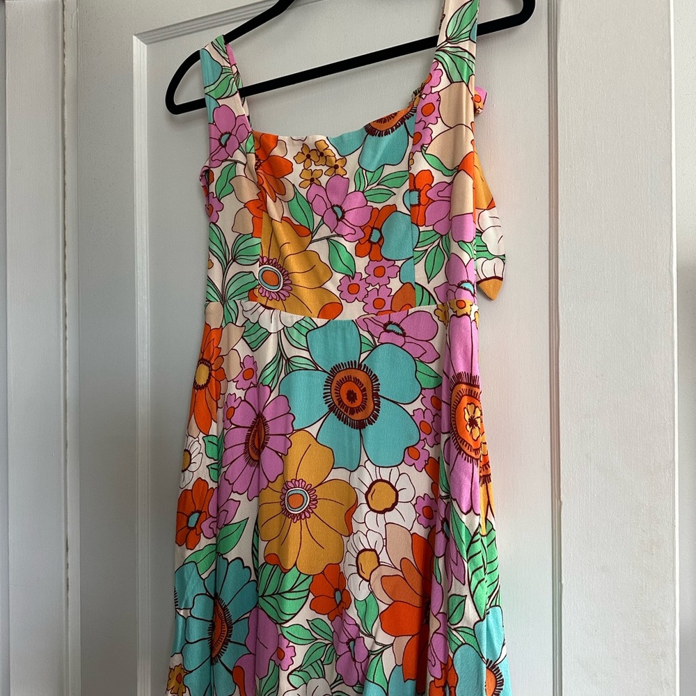 Floral Multicolor Sleeveless Dress